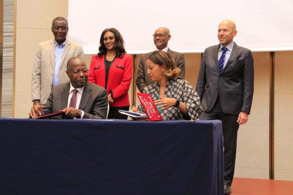 Grant signing by Global Fund. MoH and CCM-E
